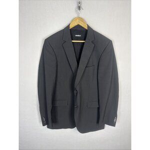 Strellson Virgin Wool Pinstripe Blazer Gray Trend Line Stretch Sport Coat Men 42